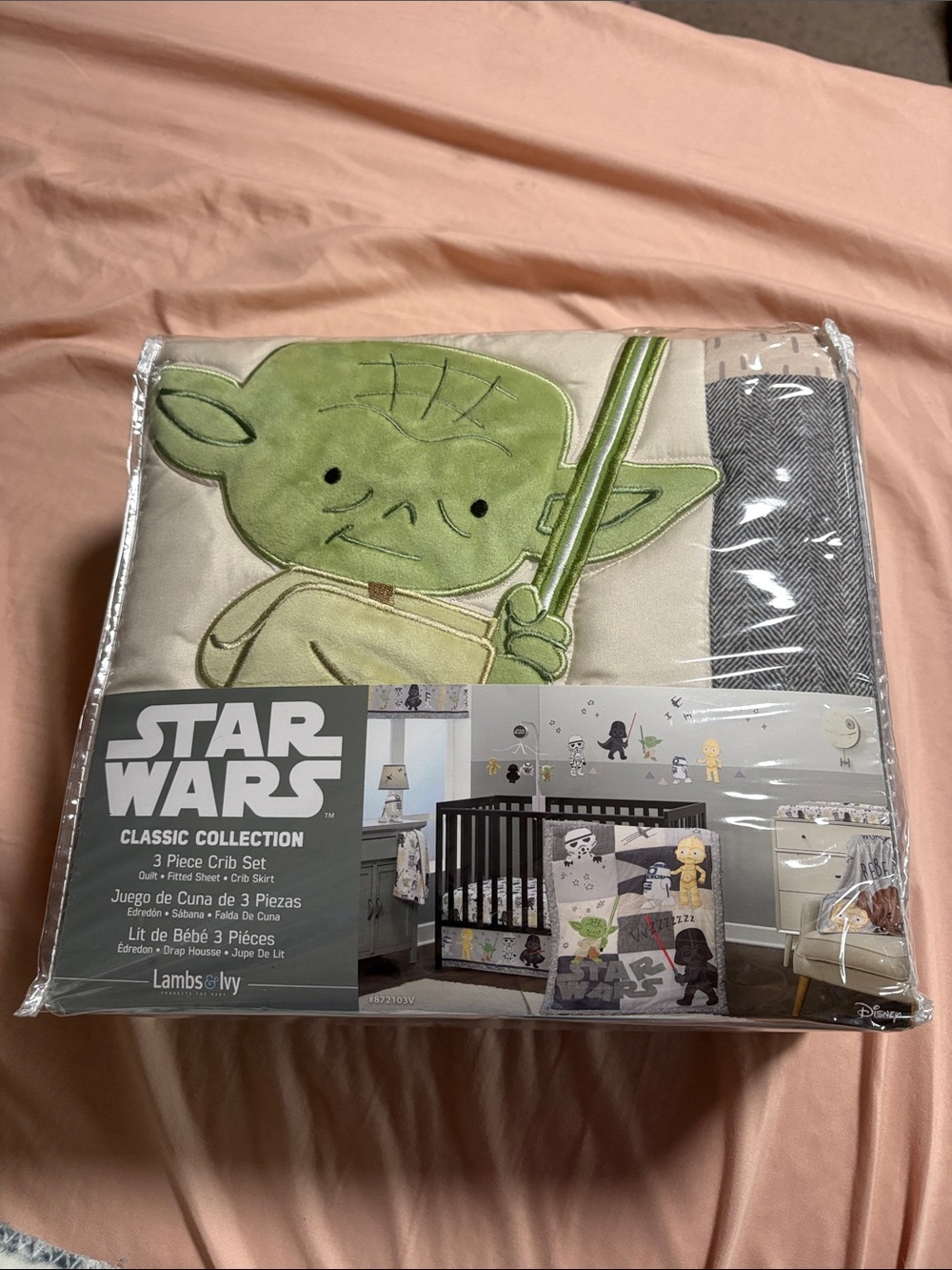 Disney Star Wars Yoda Crib Bedding Set - Green & Cream